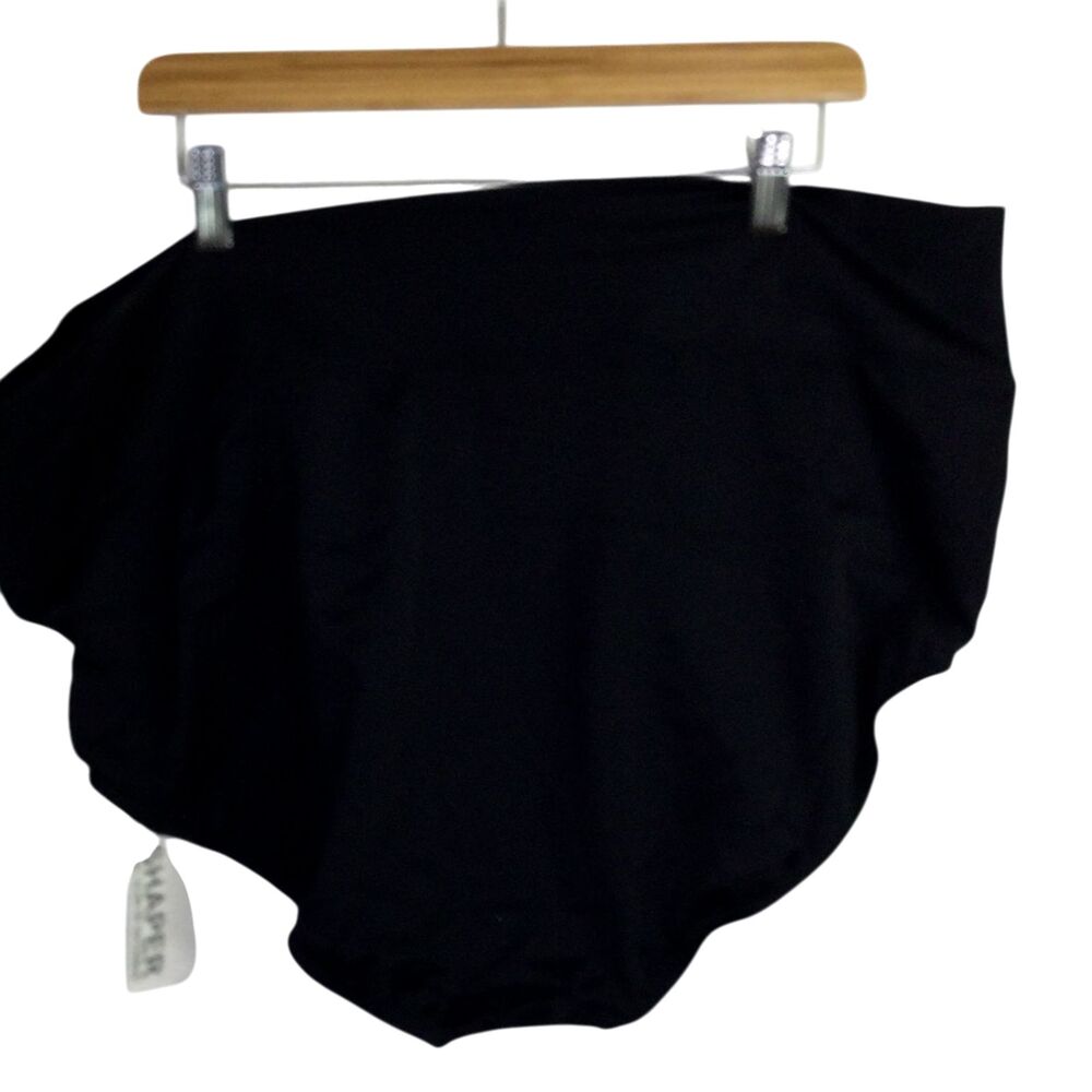 Trimshaper Women's Swim Bottoms High Waist Stretch Pull-On Black Size 24W NWT